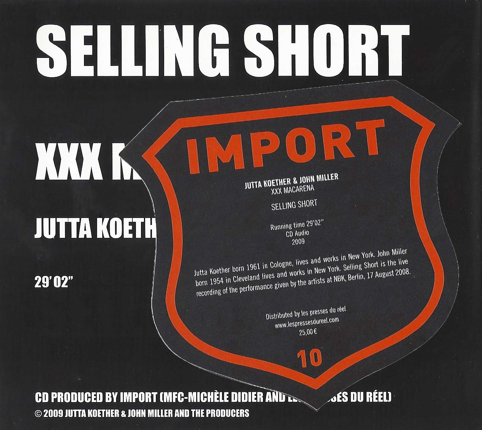 Jutta Koether & John Miller - Selling Short, 2009