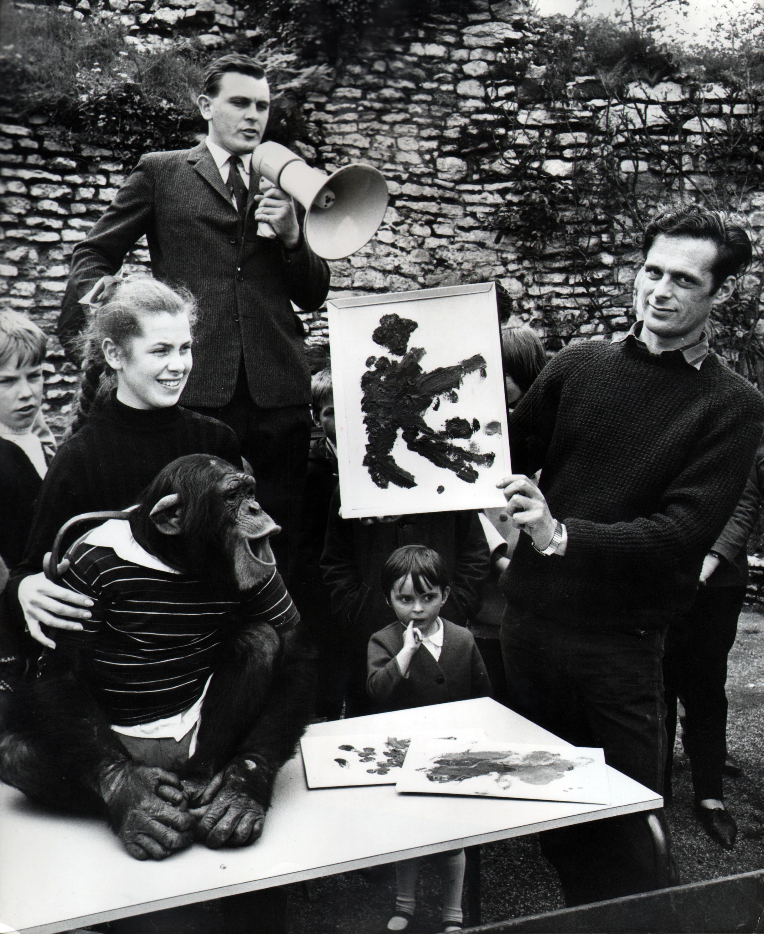 Chimpanzee artists - Works of Art By An Ape Are Auctioned, 1967