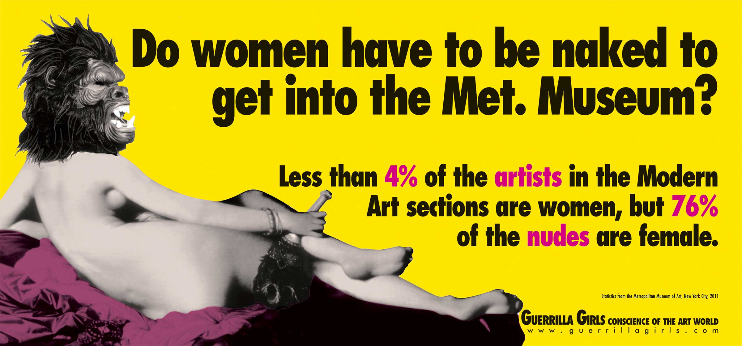 The Guerrilla Girls - Do Women Have To Be Naked To Get Into The Met Museum?, 2012