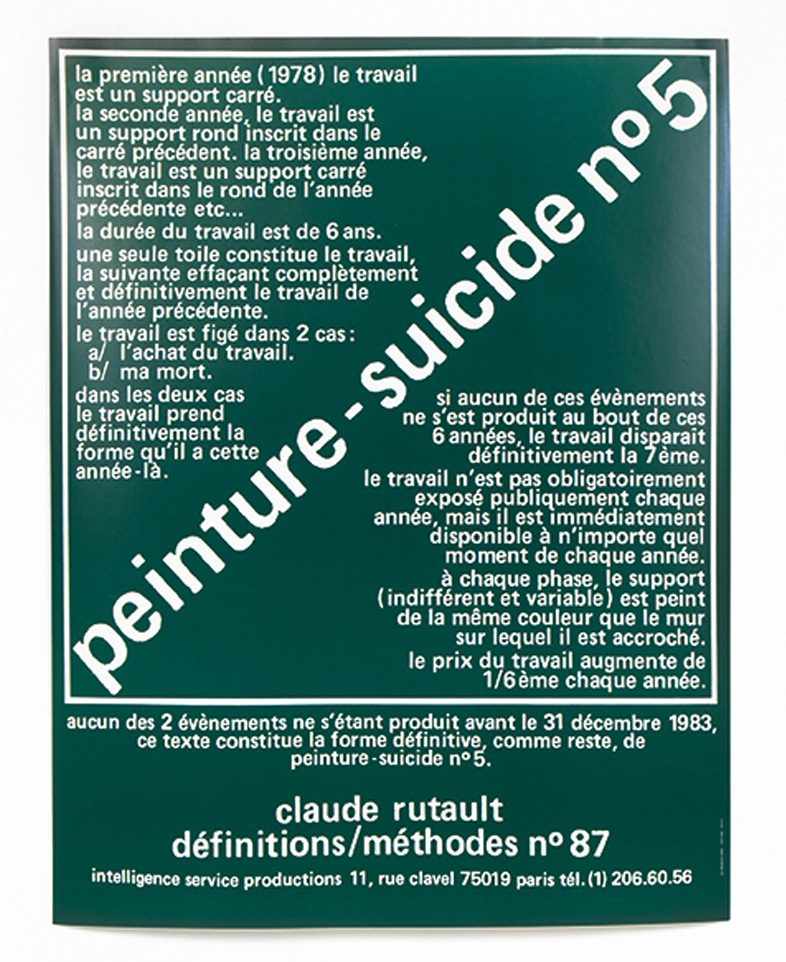 Claude Rutault - Peinture suicide #5, 1987