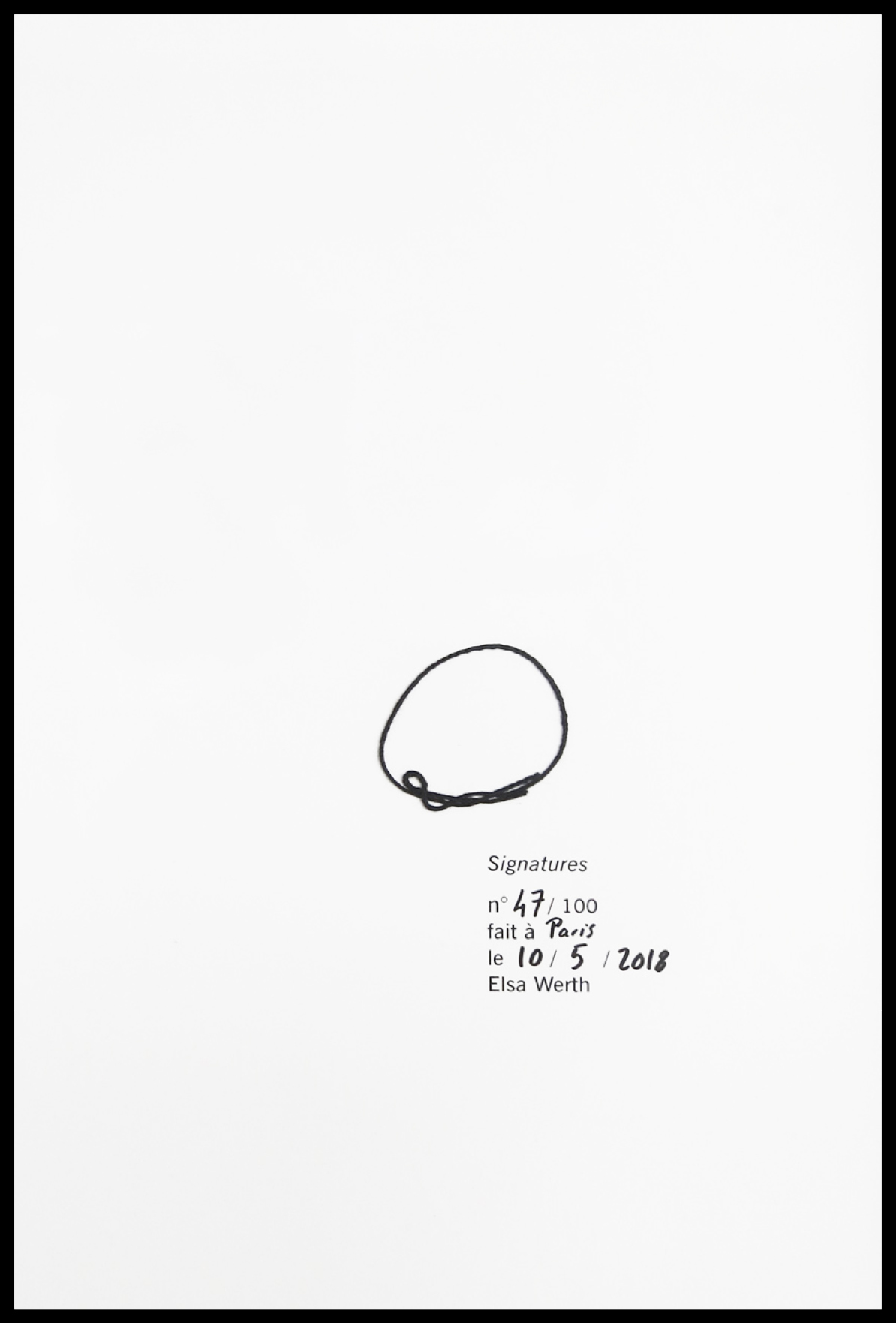 Elsa Werth - Signatures, 2018