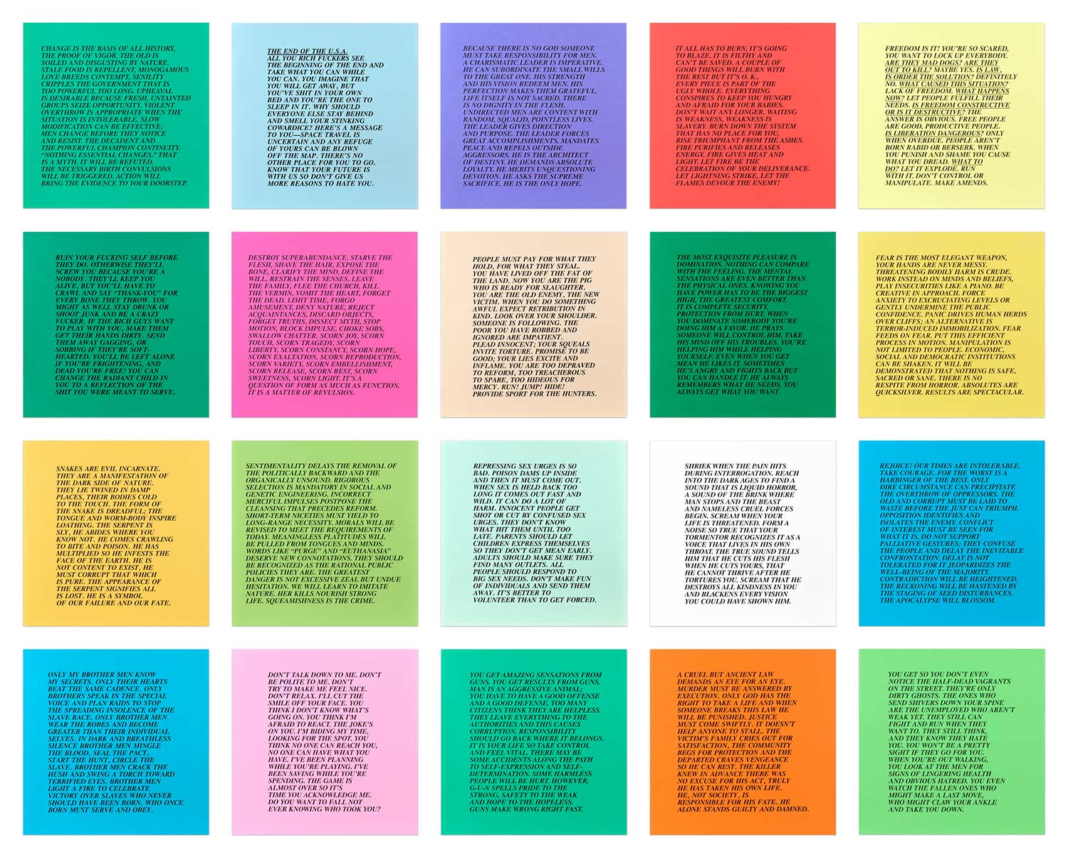 Jenny Holzer - 20 Inflammatory Essays, 1979-82