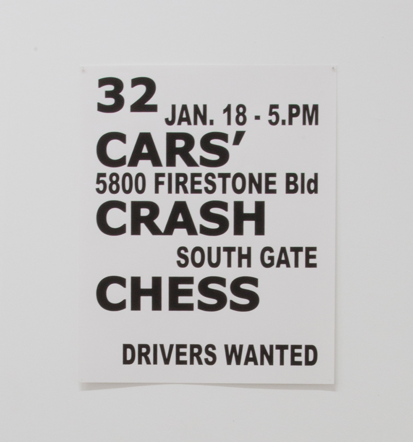 Ray Sander - 32 Cars' Crash Chess
