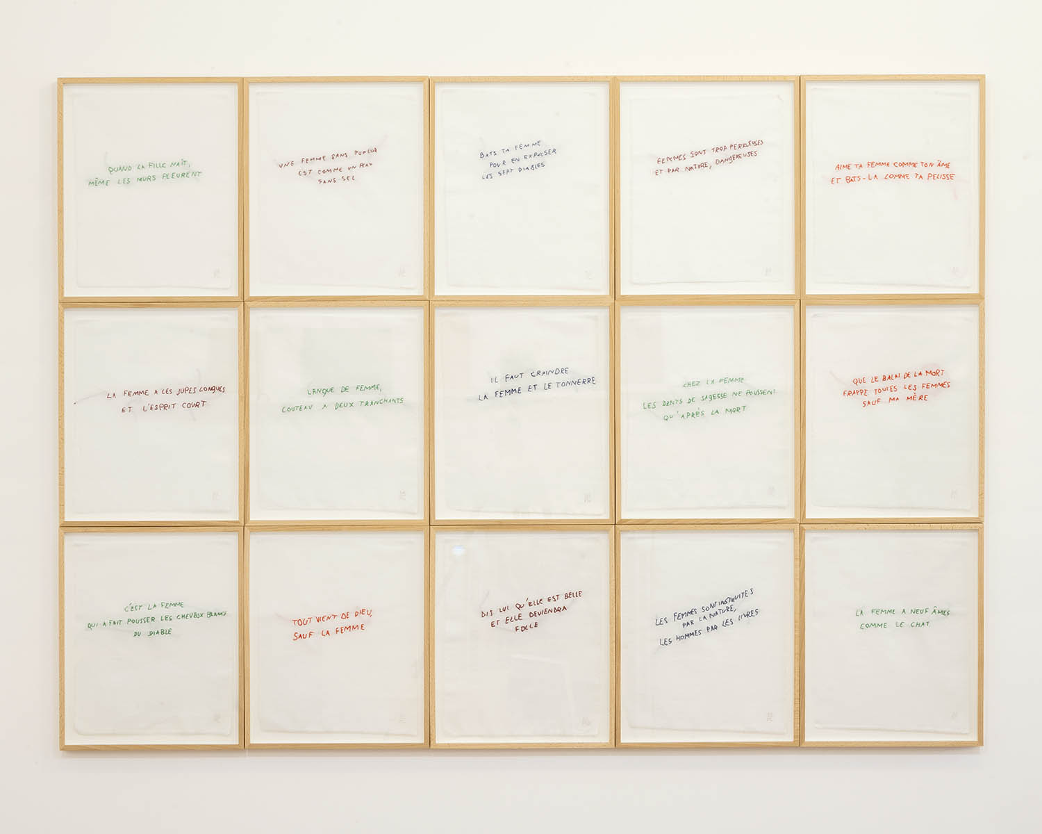 Annette Messager - Ma collection de proverbes, 1974/2012