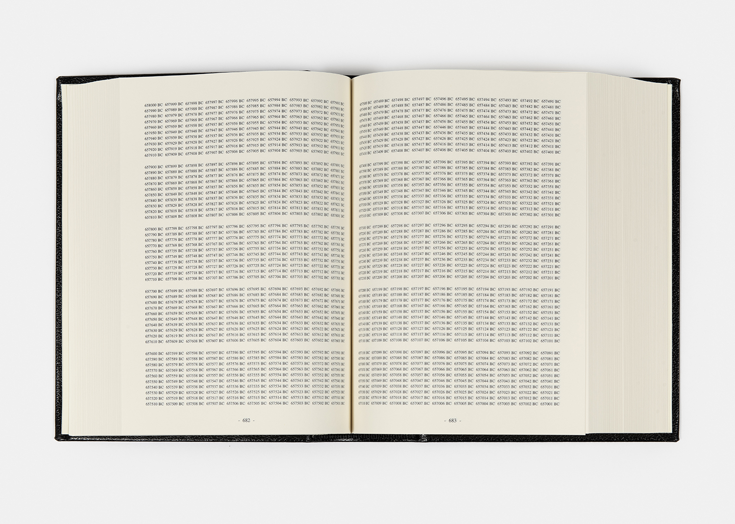 On Kawara - One Million Years (numbered copy), 1999