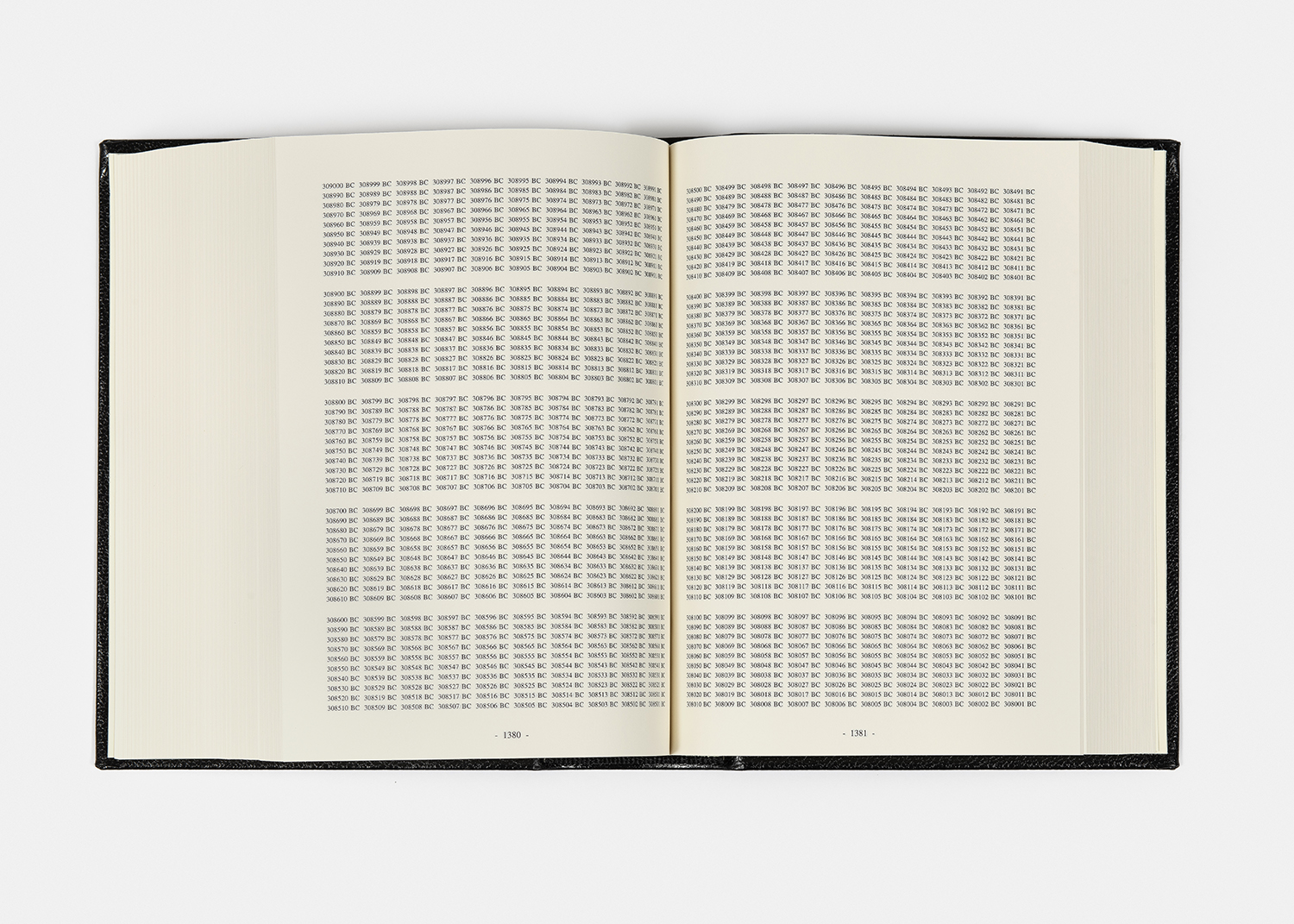 On Kawara - One Million Years (numbered copy), 1999