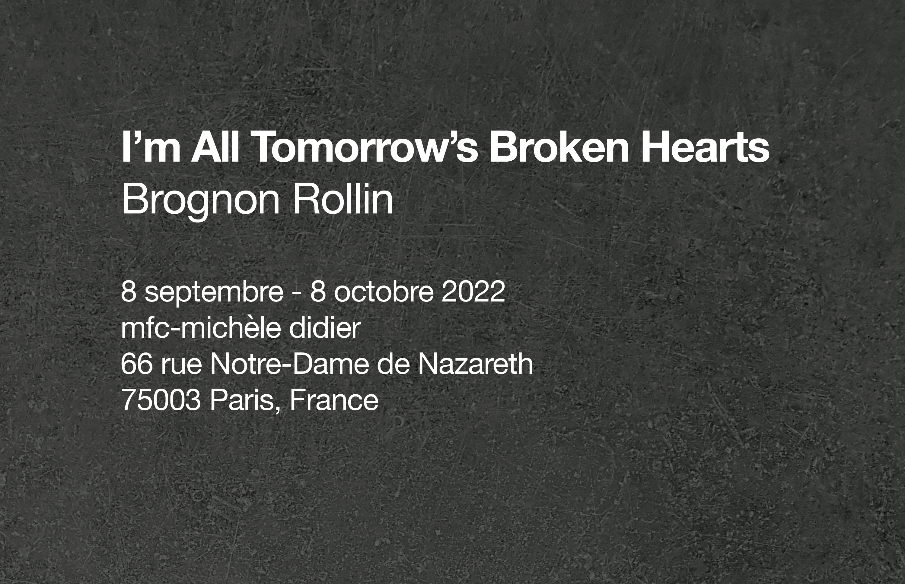 I'm All Tomorrow's Broken Hearts